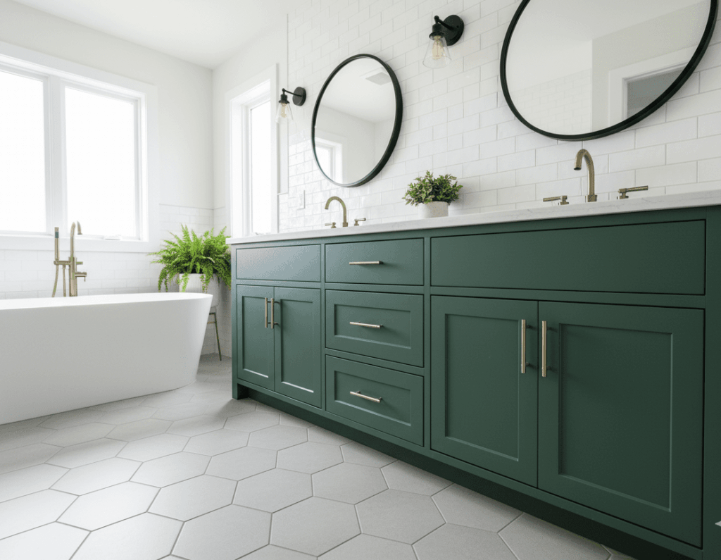 Bathroom vanity cabinet refinishing - Elite Touch Kenner