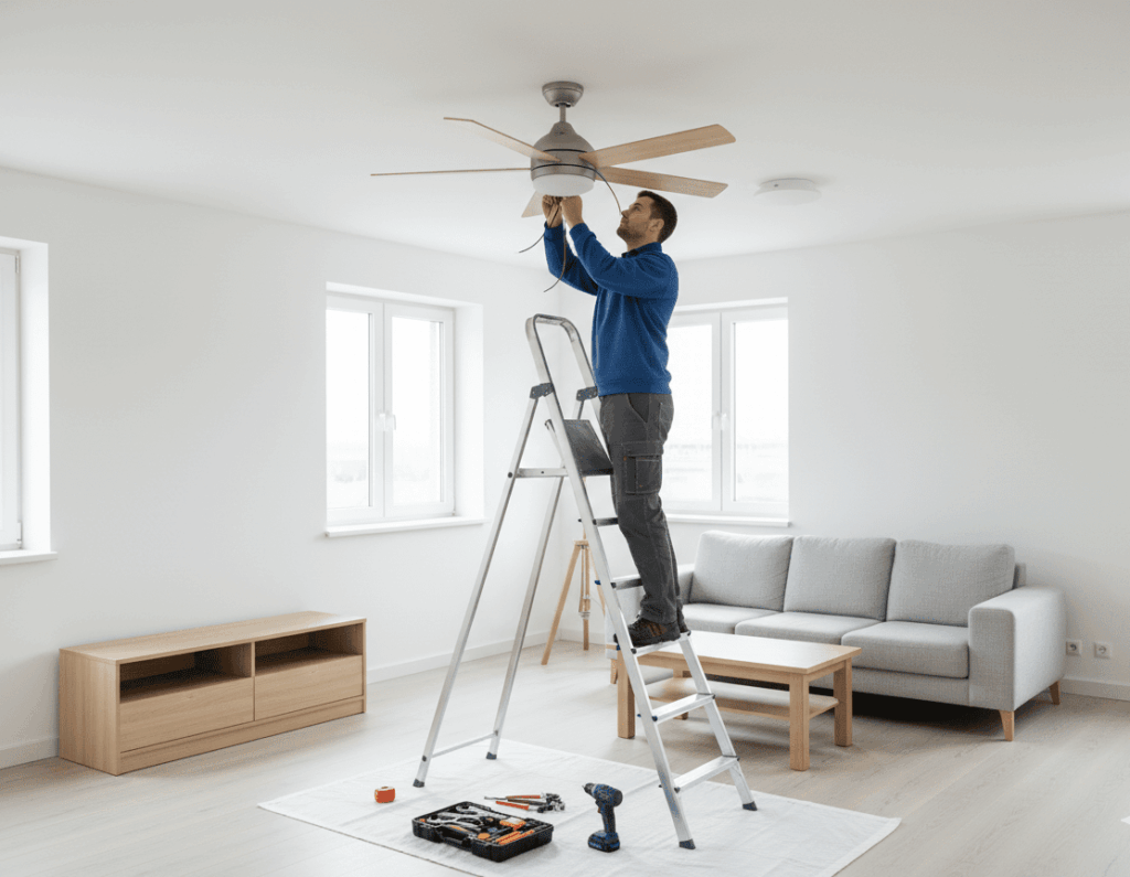 Professional ceiling fan and light fixture installation services in New Orleans - Elite Touch