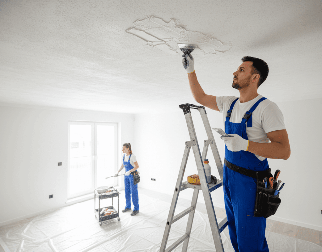 Professional ceiling and wall crack repair - Elite Touch Kenner