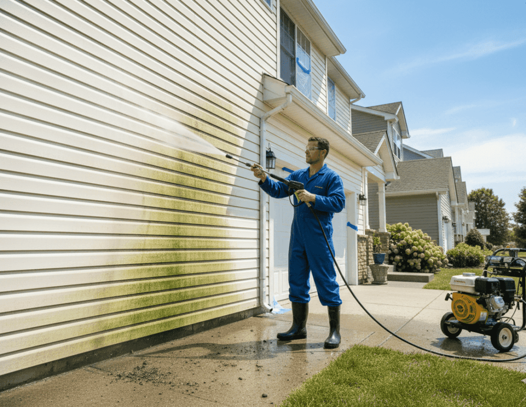 Exterior pressure washing and surface prep - Elite Touch Kenner