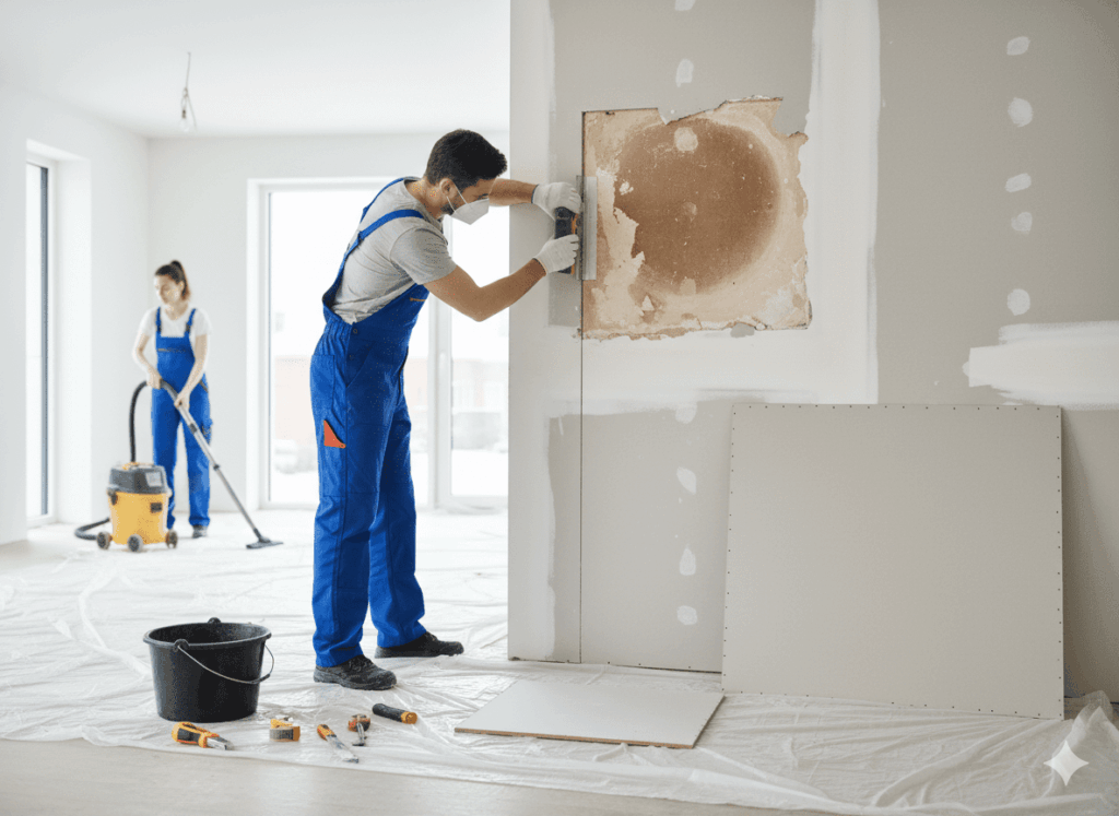 Water damage drywall repair and replacement - Elite Touch Metairie